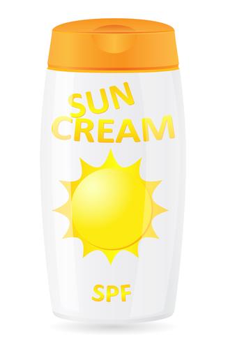 ilustração vetorial de creme de sol vetor