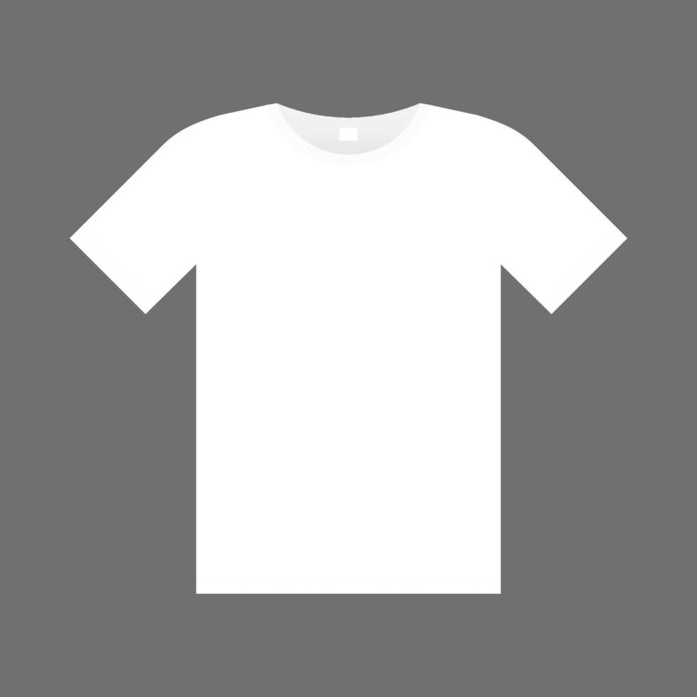 design de maquete de camiseta branca em branco vetor