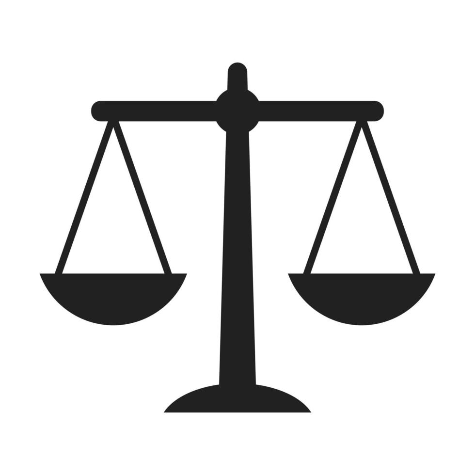 escalas do vetor de ícone de justiça