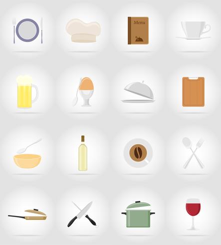 objetos e equipamentos para a ilustração do vetor de comida