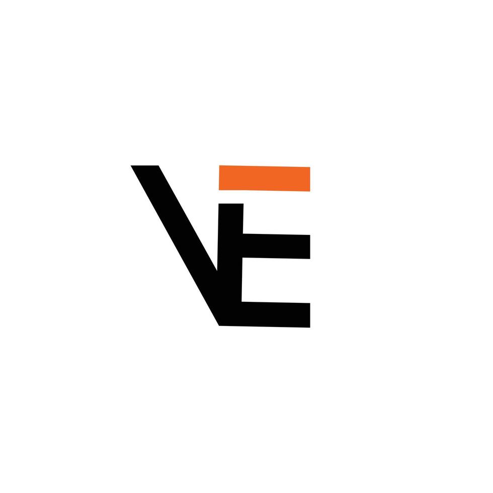 letra v, e com estilo minimalista plano em fundo branco, design de logotipo de modelo de vetor editável