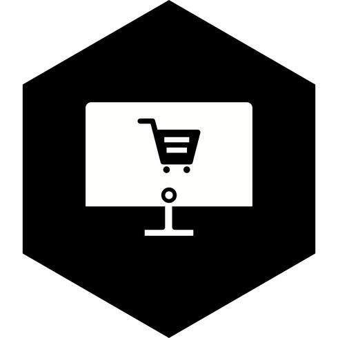 Design de ícone de compras on-line vetor