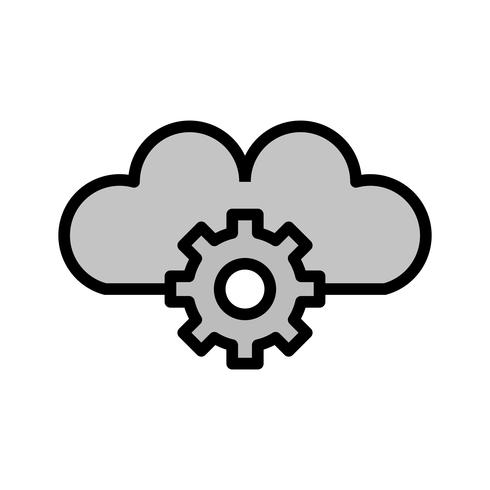 Projeto de ícone de configurações de nuvem vetor