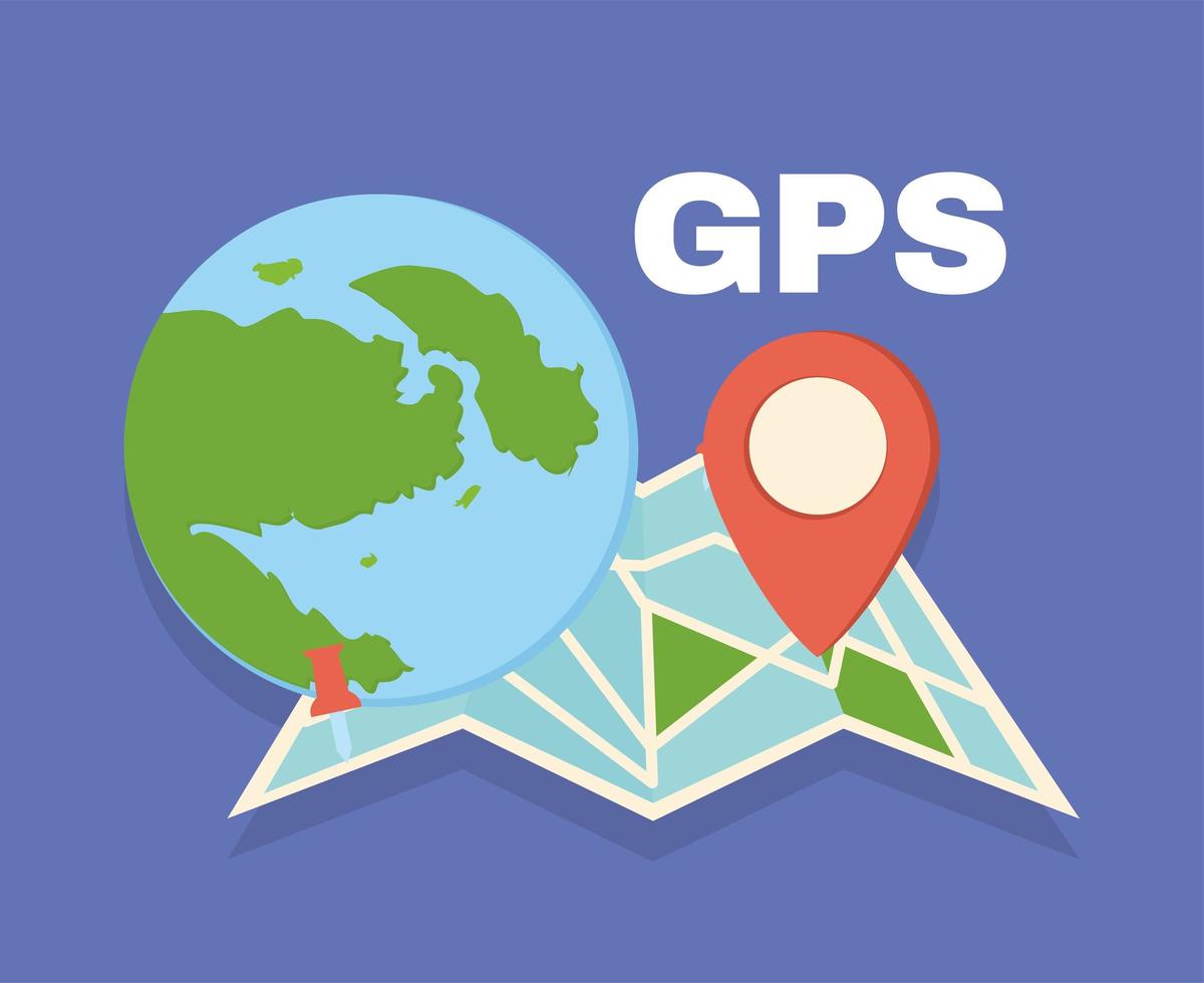 grande cartel GPS vetor