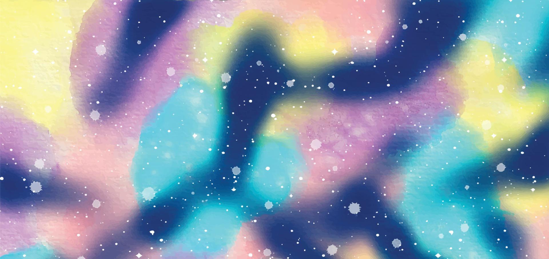 fundo abstrato aquarela galáxia vetor