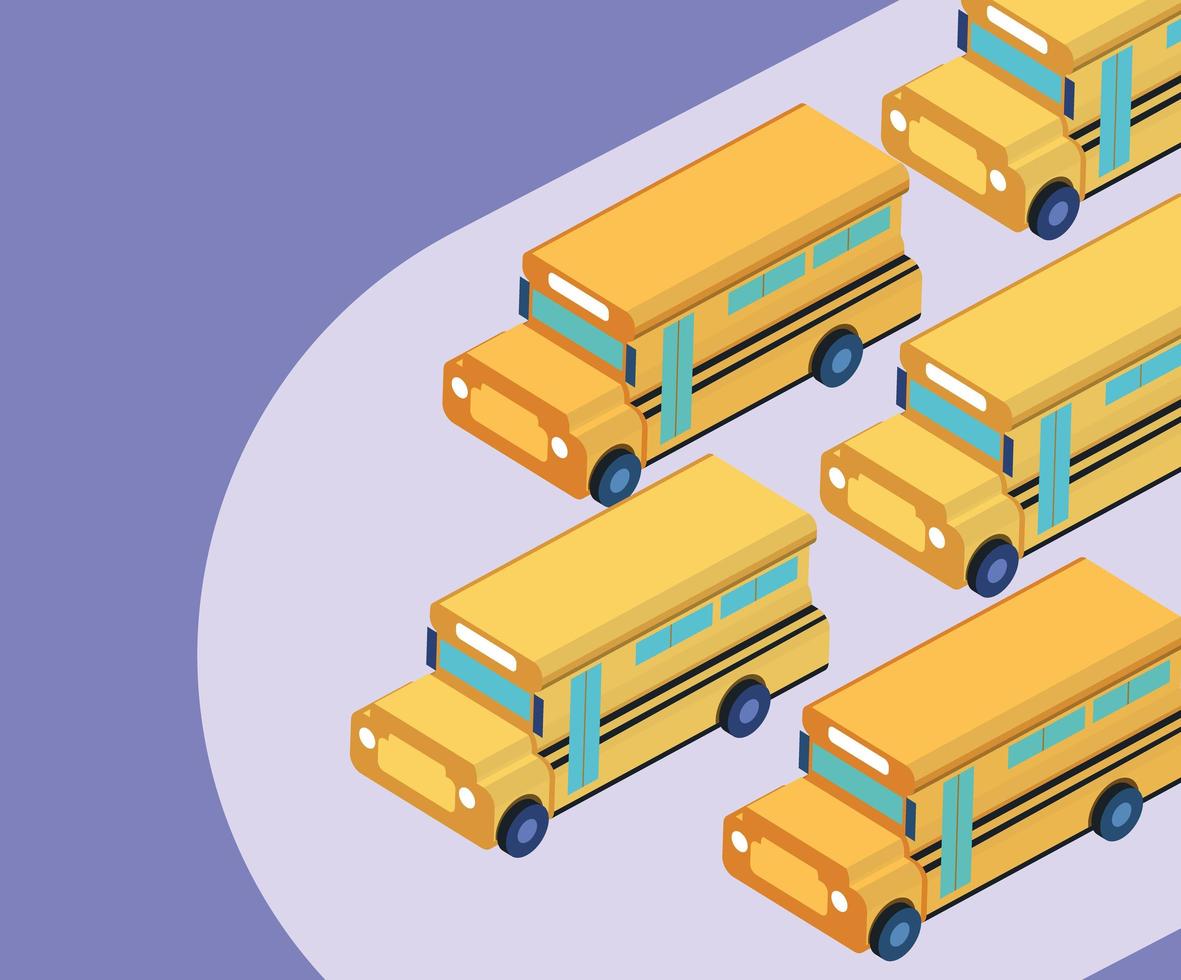 ônibus de transporte escolar vetor
