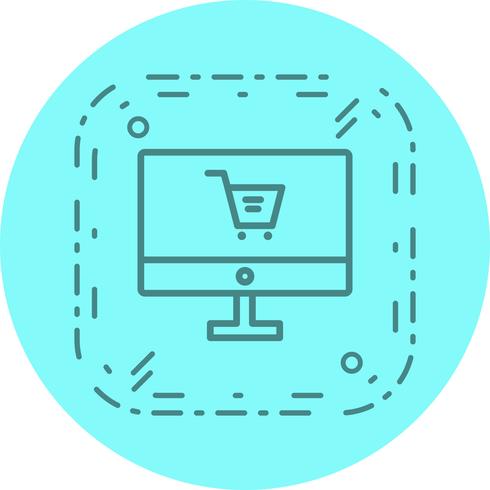 Design de ícone de compras on-line vetor