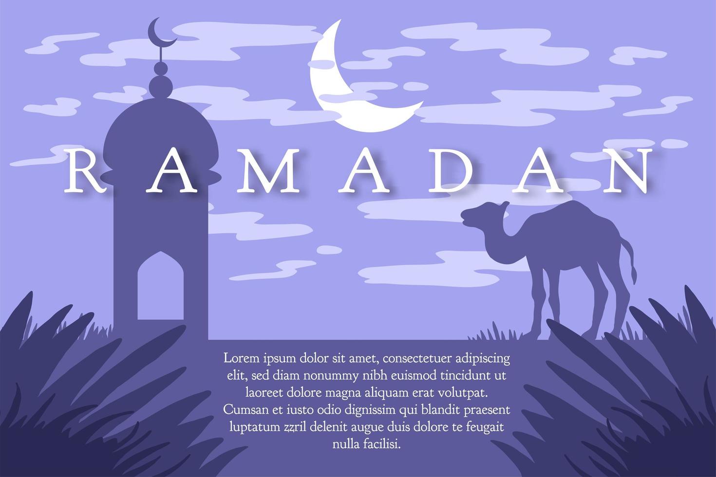 saudação ramadan kareem vetor