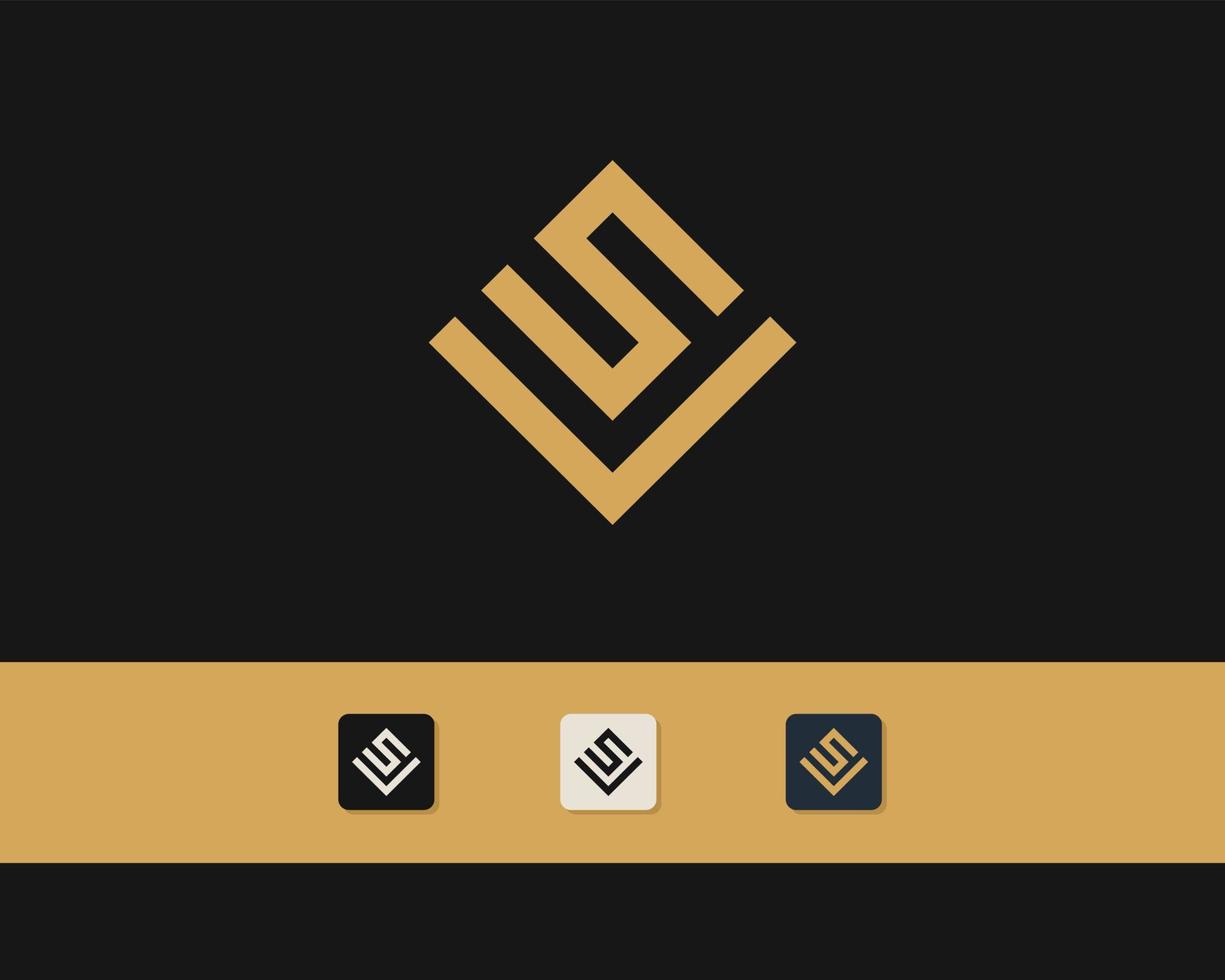 design do logotipo da letra sv. símbolo de monograma monocromático mínimo criativo. emblema universal vetor elegante. logotipo de negócios premium. símbolo gráfico do alfabeto para identidade corporativa