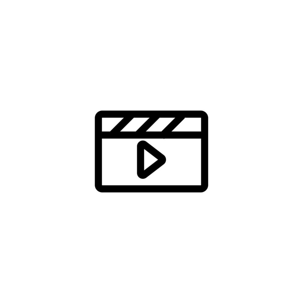 filme, jogo, ícone de vídeo em fundo branco vetor