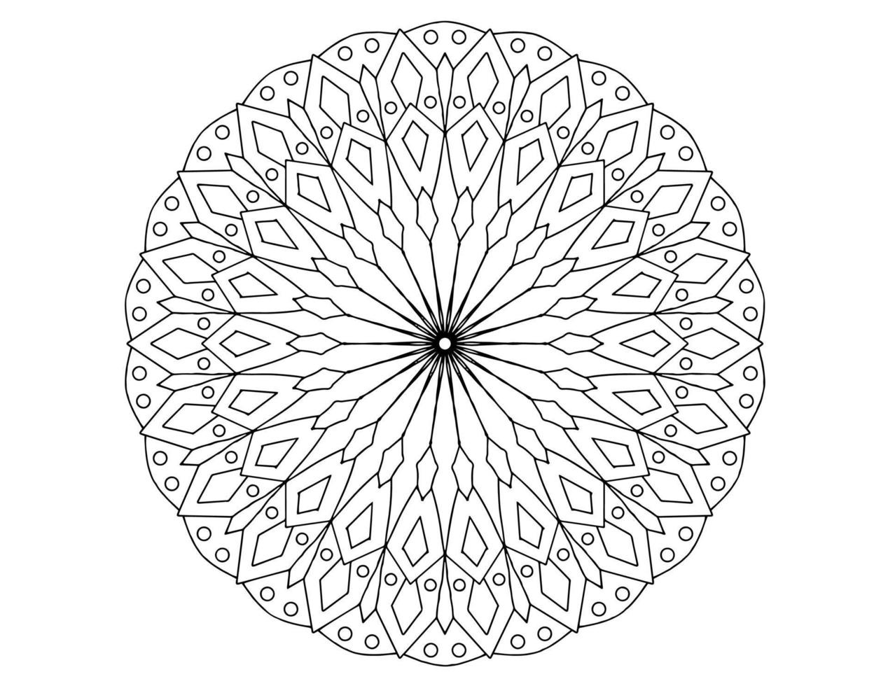 mandala arte design preto e branco, real, vintage vetor