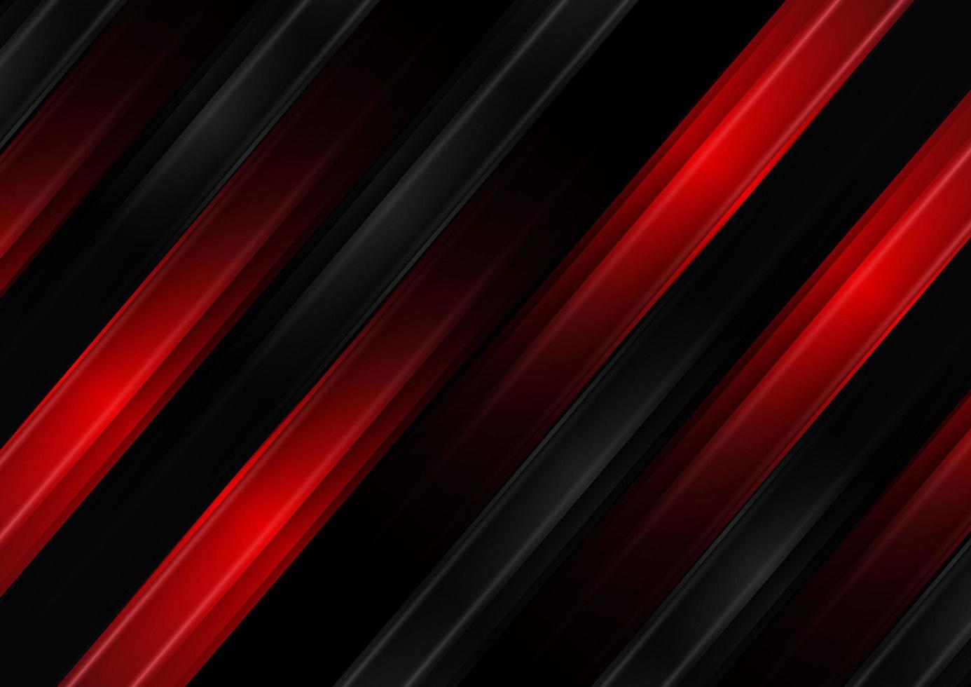 abstrato diagonal gradiente vermelho e cinza sobreposição diagonal em fundo preto com espaço de cópia para o texto. vetor