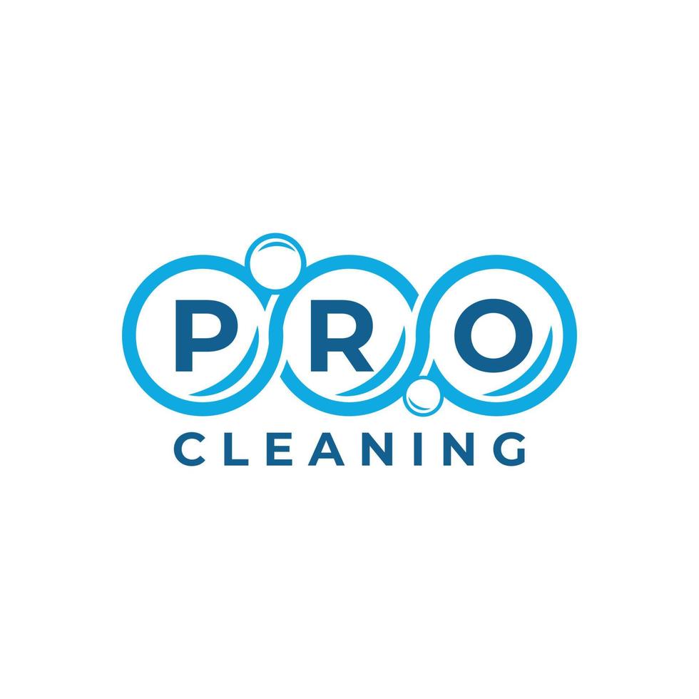 logotipo de limpeza profissional design de marca nominativa grátis vetor