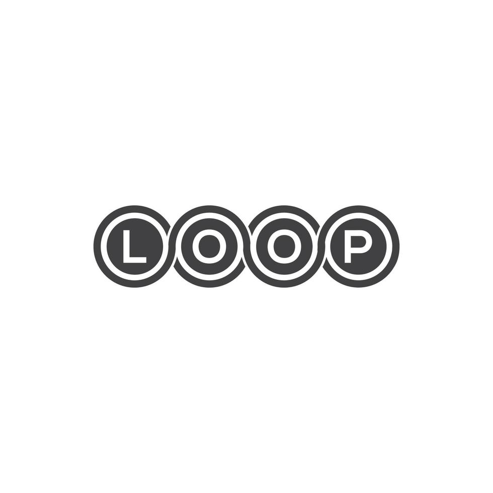 loop logotipo lettering design de vetor grátis