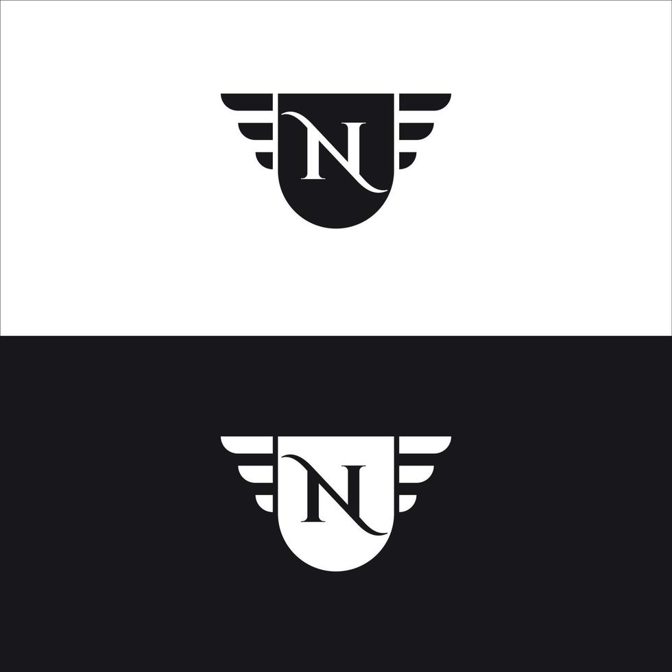 modelo de vetor de design de logotipo premium elite letter n