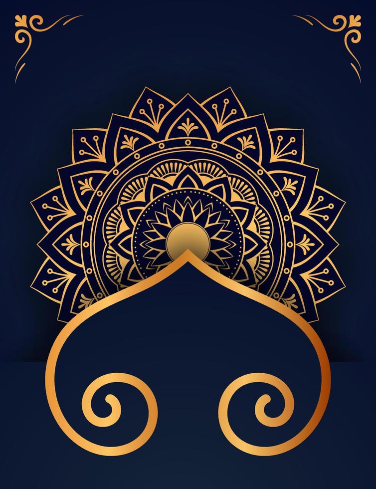 modelo de plano de fundo de mandala de luxo para convite de decoração, cartões, casamento, logotipos, capa, folheto, panfleto, banner. vetor