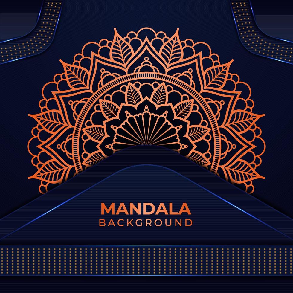 design de fundo de mandala de luxo decorativo estilo islâmico vetor