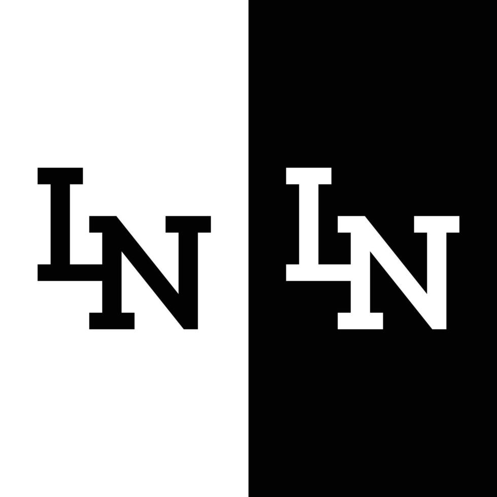 Modelo de design de logotipo inicial de monograma de carta ln ln nl. adequado para esportes em geral, fitness, construção, finanças, empresa, negócios, loja, vestuário, loja, em, simples, estilo, estilo, logo, design. vetor
