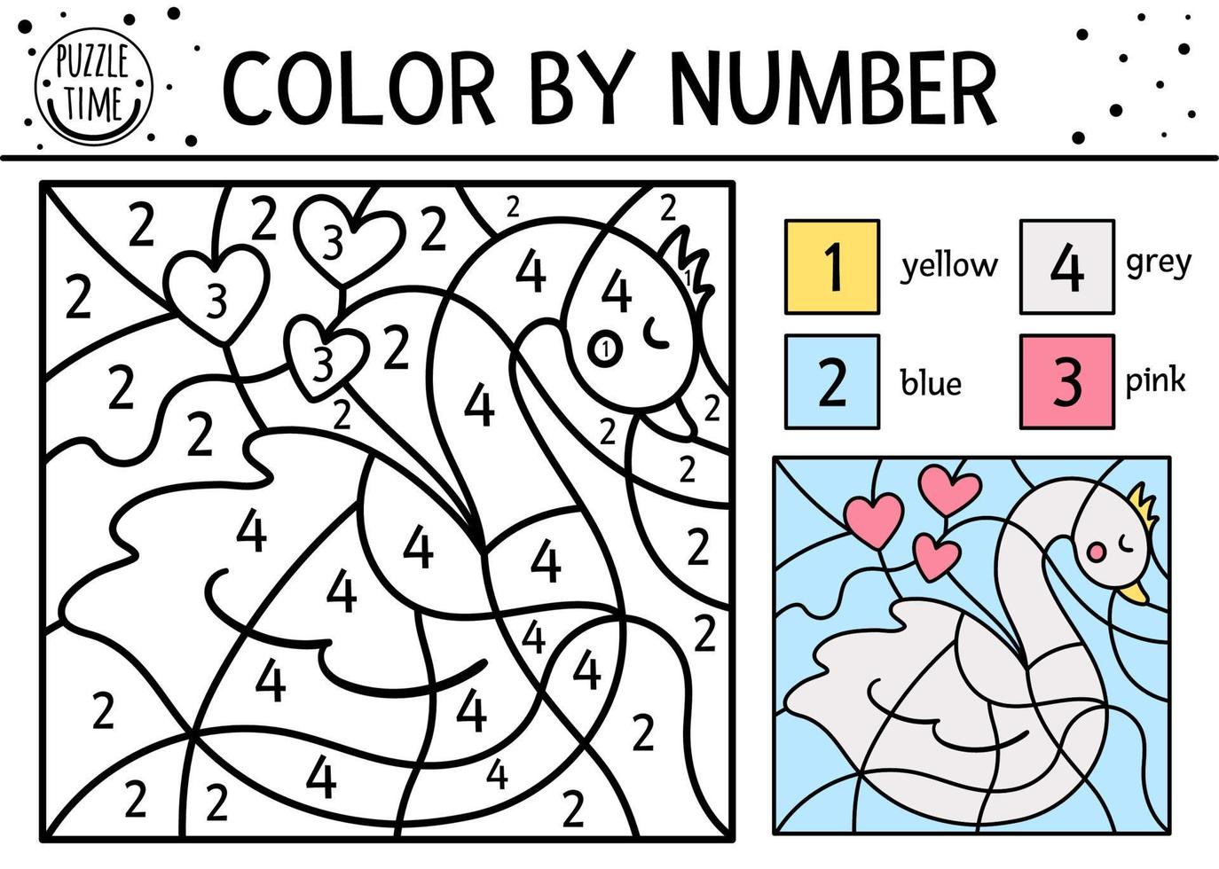 Atividades de Colorir por Números – Dia dos Namorados