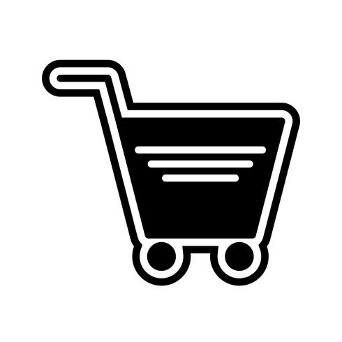 Design de ícone de carrinho de compras vetor