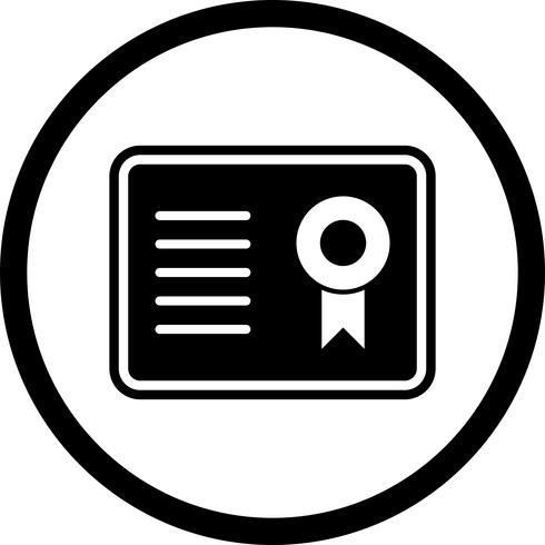 Design de ícone de certificado vetor