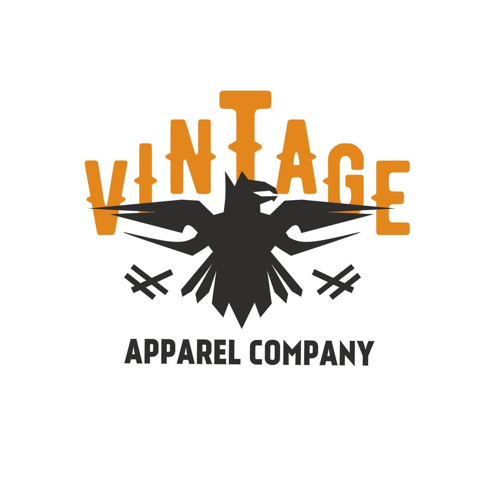 design de camiseta vintage águia vetor