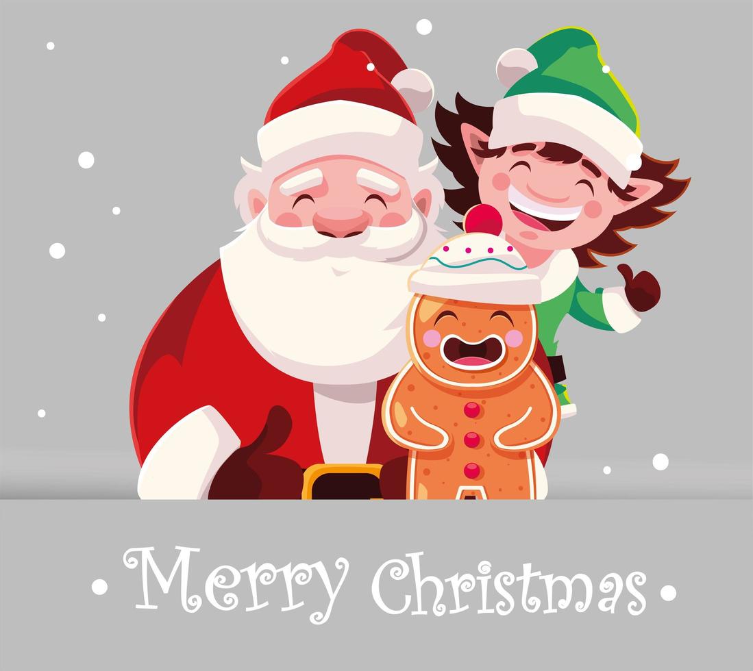 cartão de natal com etiqueta feliz natal vetor