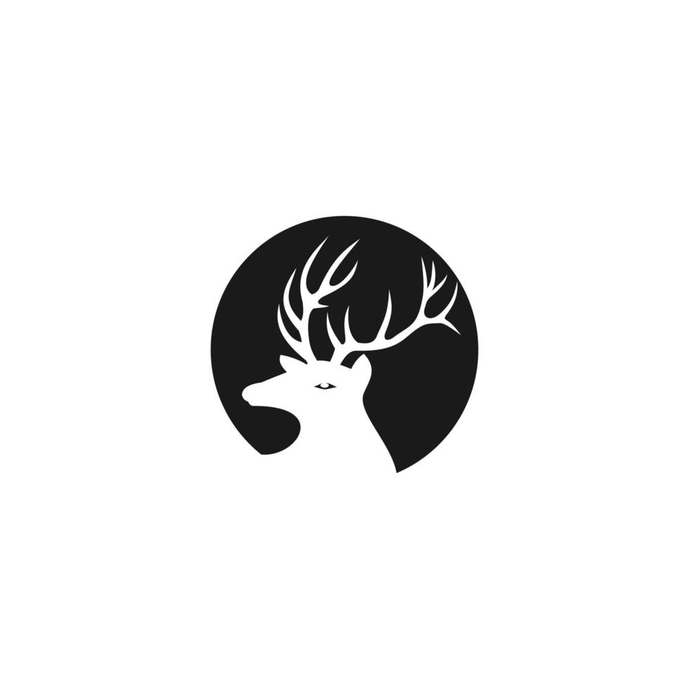 desenho de vetor de logotipo de veado selvagem. incrível um com logotipo de veado selvagem. um com logotipo de veado selvagem