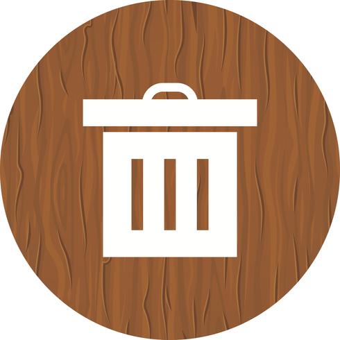 Design de ícone de lixo vetor