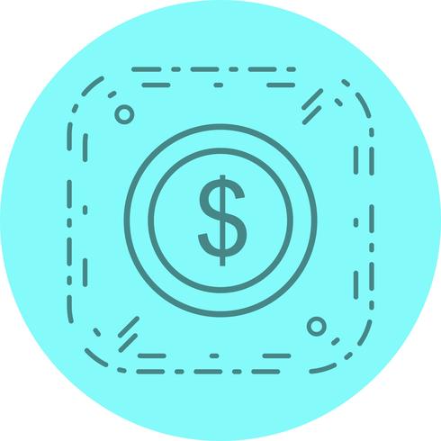 Design de ícone de moeda de dólares vetor