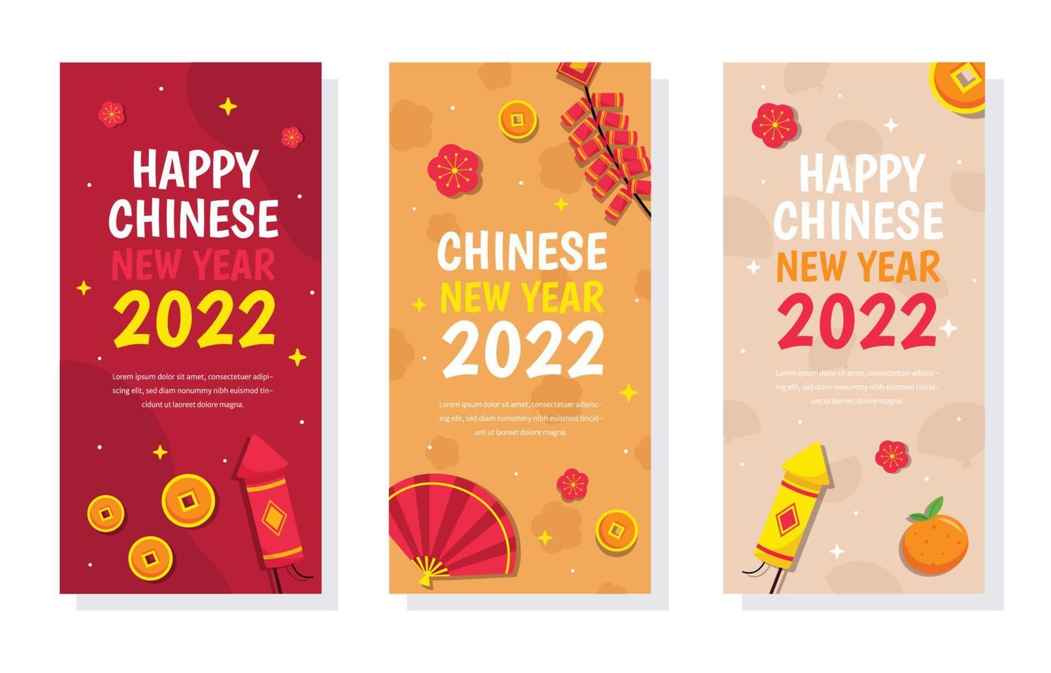 modelo de banner feliz ano novo chinês 2022 vetor