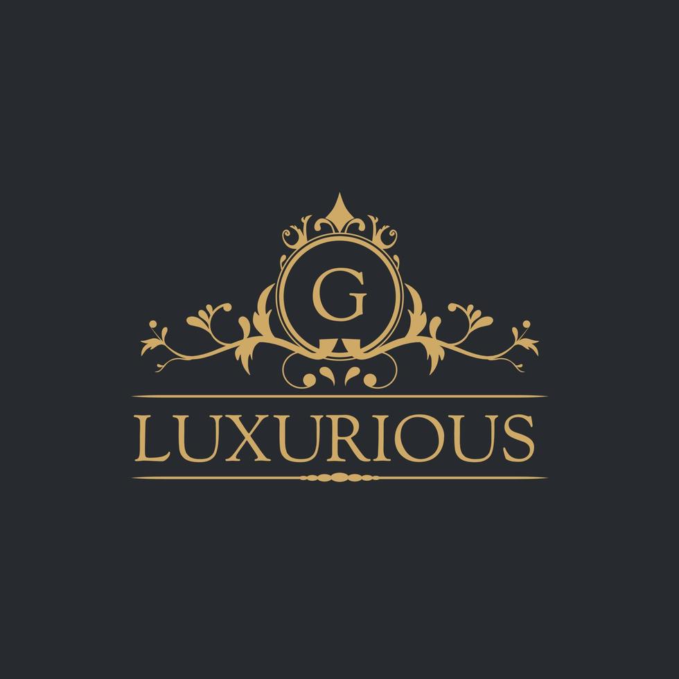 modelo de logotipo de luxo em vetor para restaurante, realeza, boutique, café, hotel, heráldico, joias, moda e outras ilustrações vetoriais