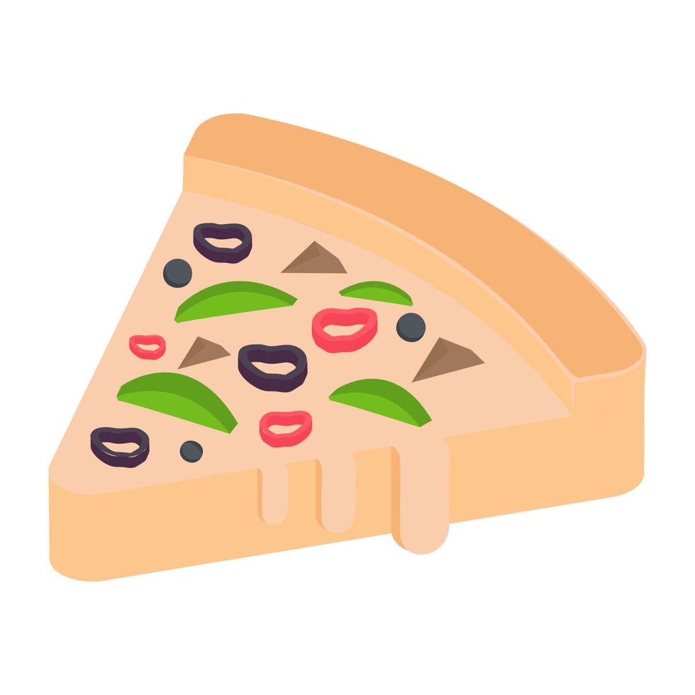 conceitos de fatia de pizza vetor