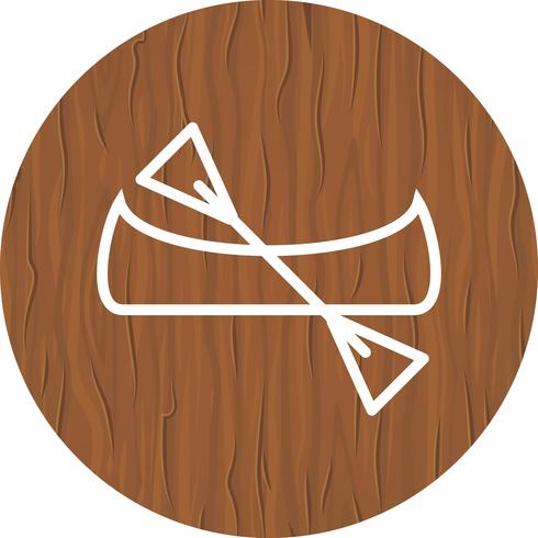 Design de ícone de canoa vetor