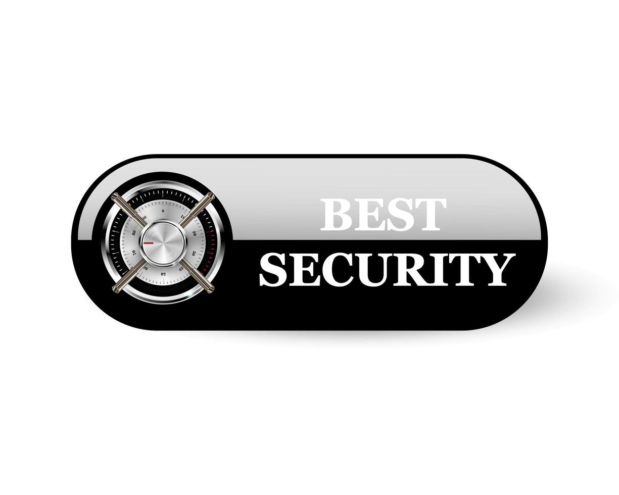 botão de vetor melhor segurança com 100 proteção.