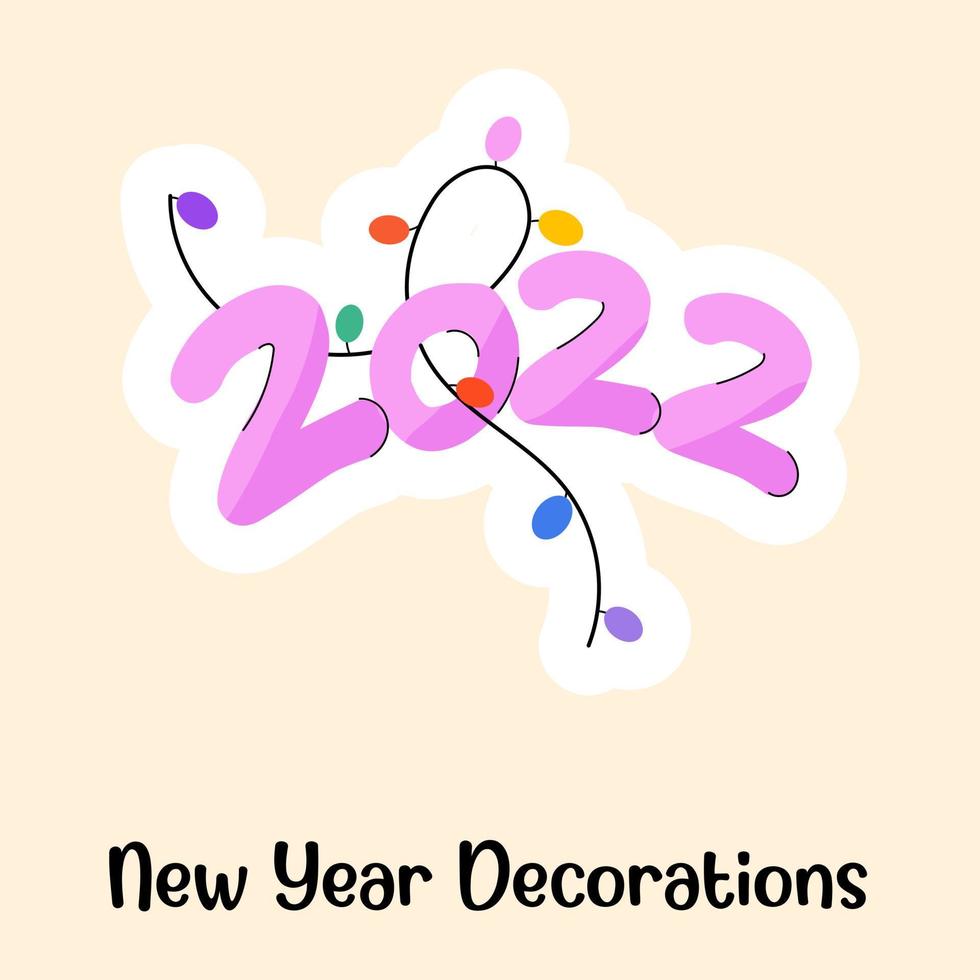 decorações de ano novo vetor