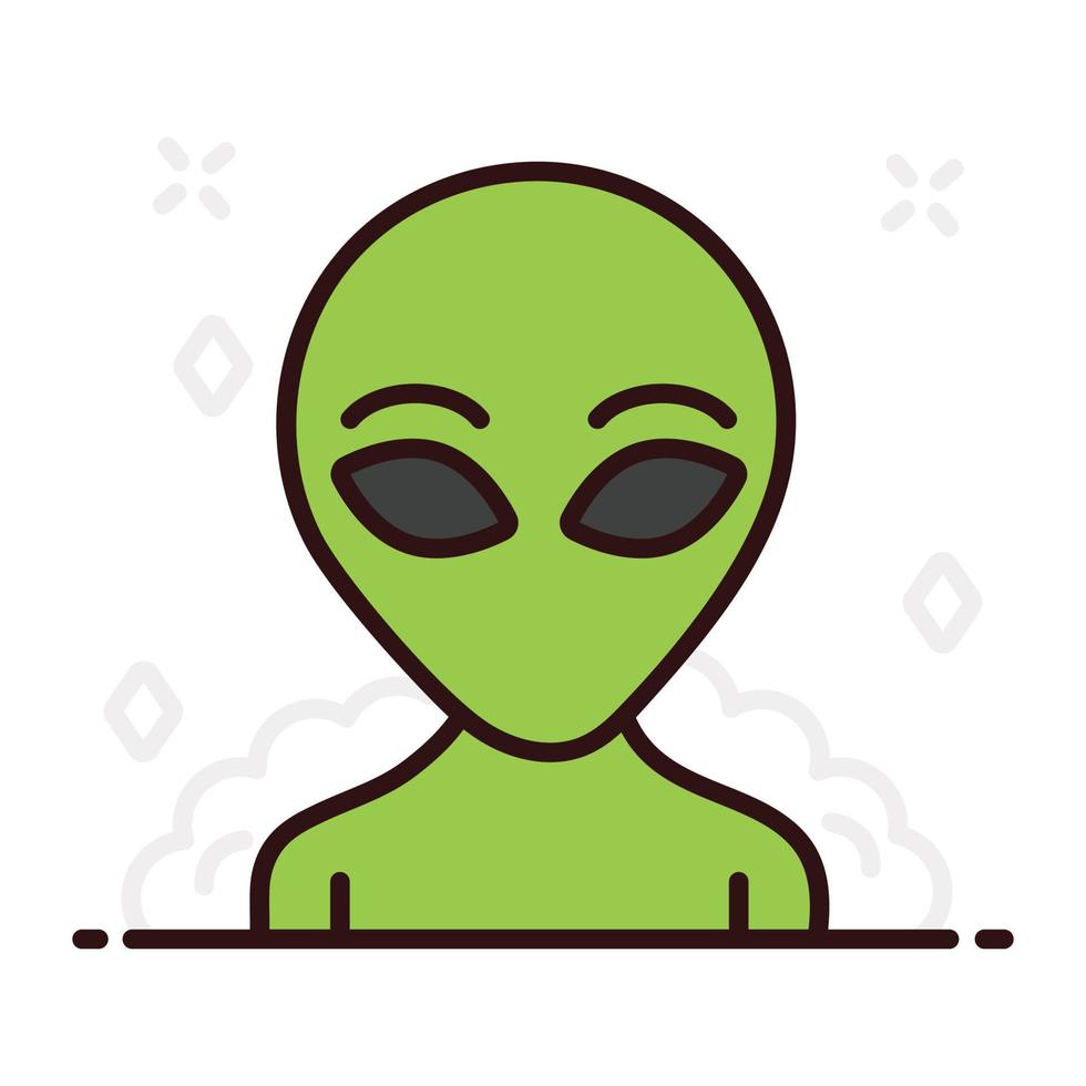 desenho de ícone alienígena vetor