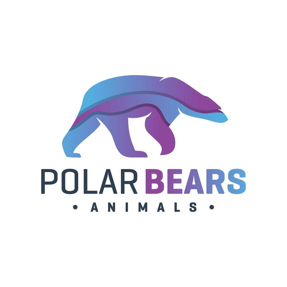 logotipo de pele de urso animal vetor