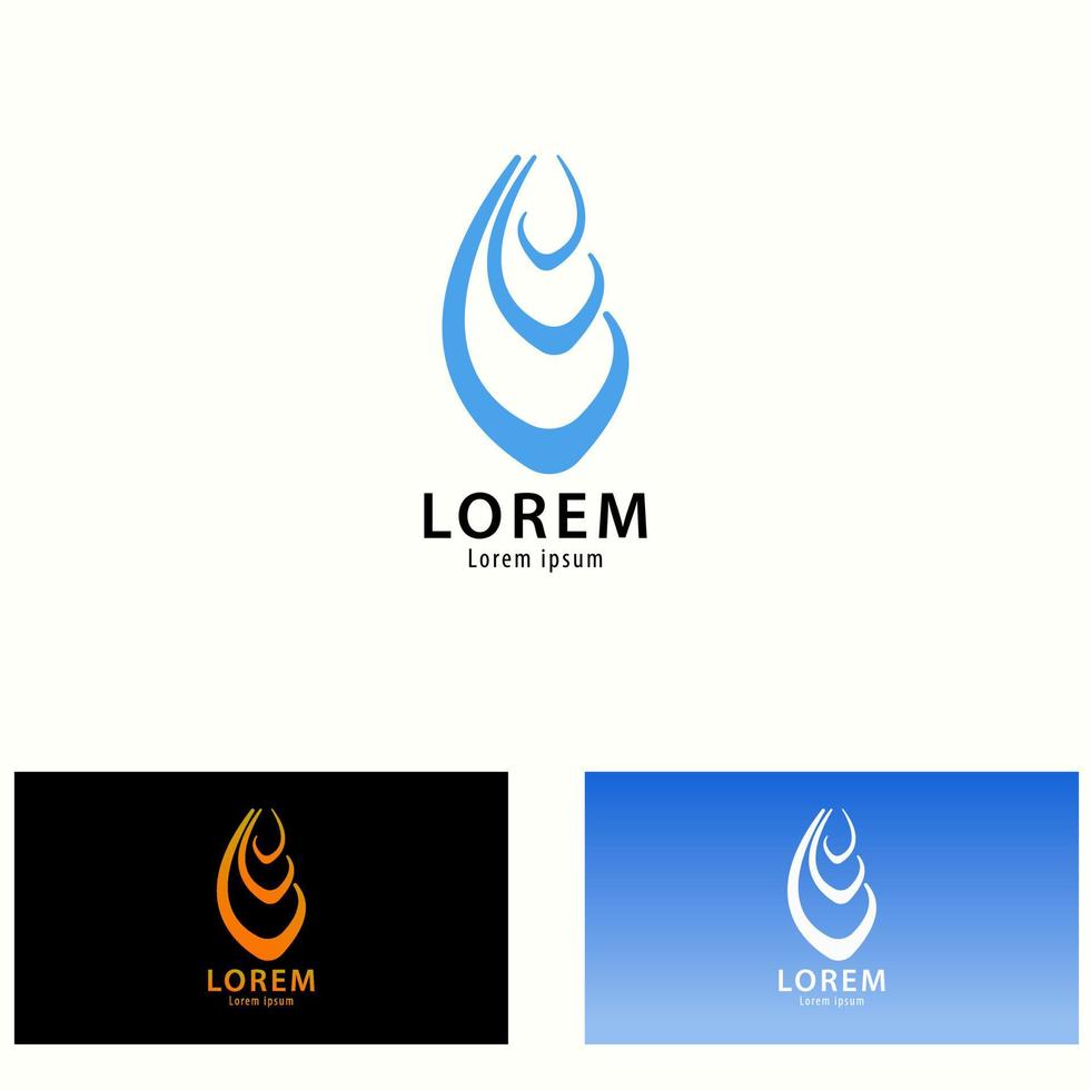 logotipo de gota d'água azul claro, perfeito para logotipos de empresas ou empresas vetor