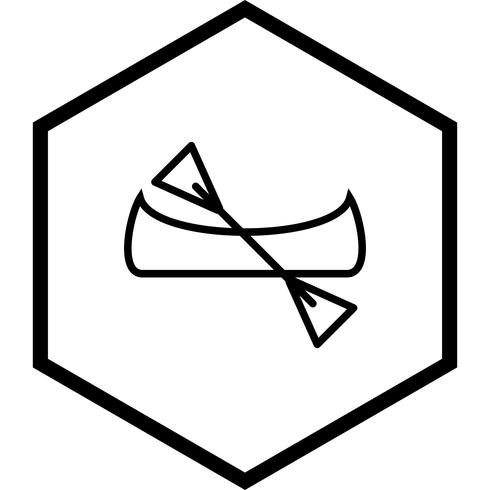 Design de ícone de canoa vetor