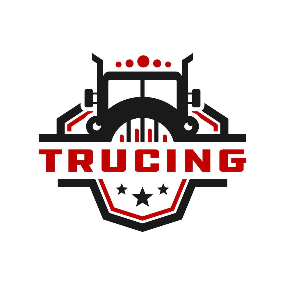 logotipo da indústria de caminhões de transporte vetor