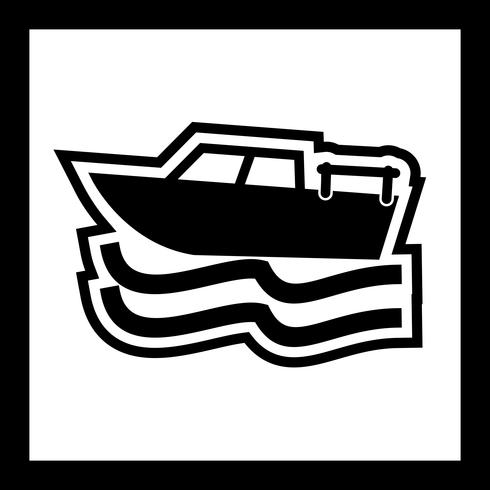 Design de ícone de barco vetor