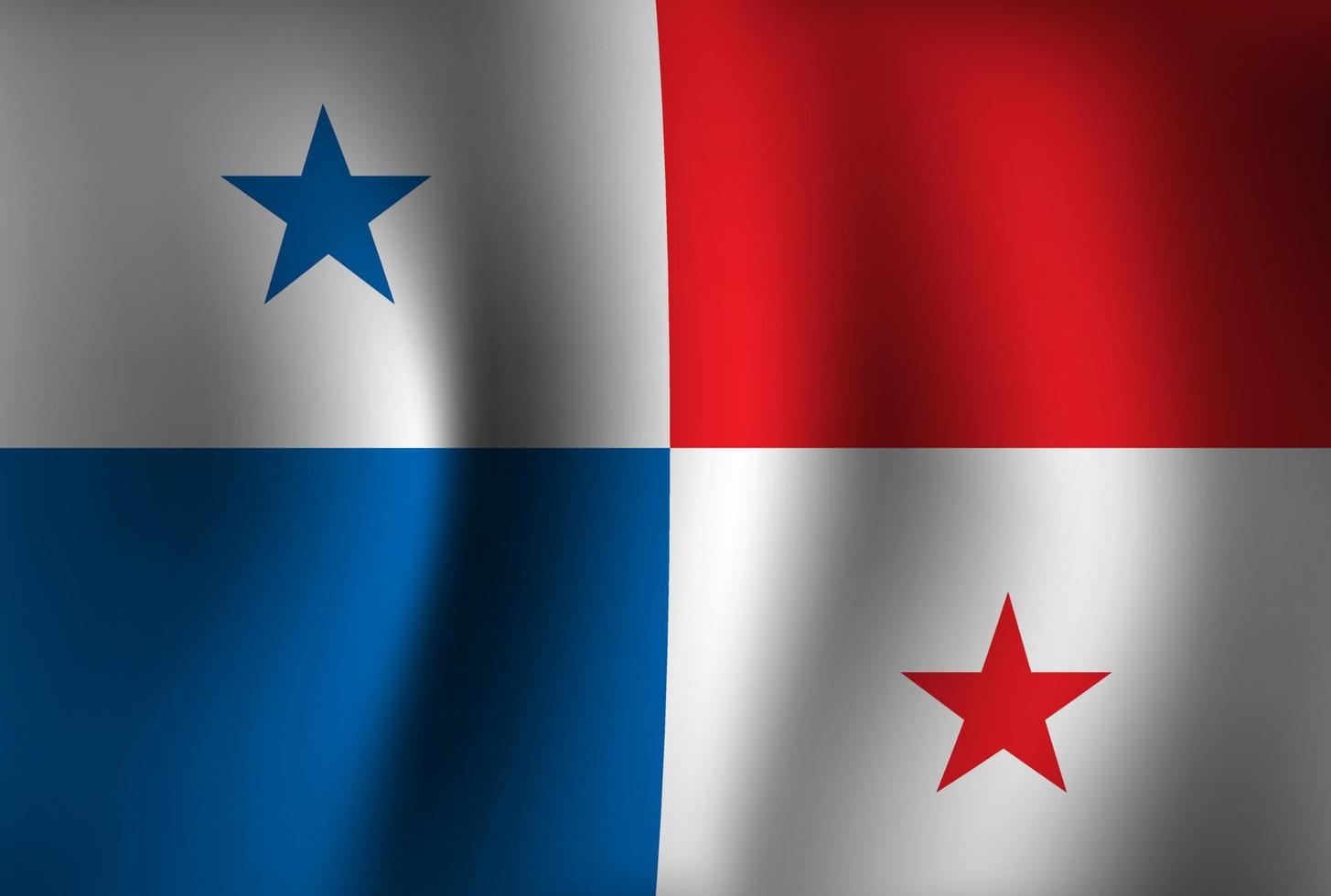fundo da bandeira do Panamá acenando 3d. papel de parede de banner do dia da independência nacional vetor