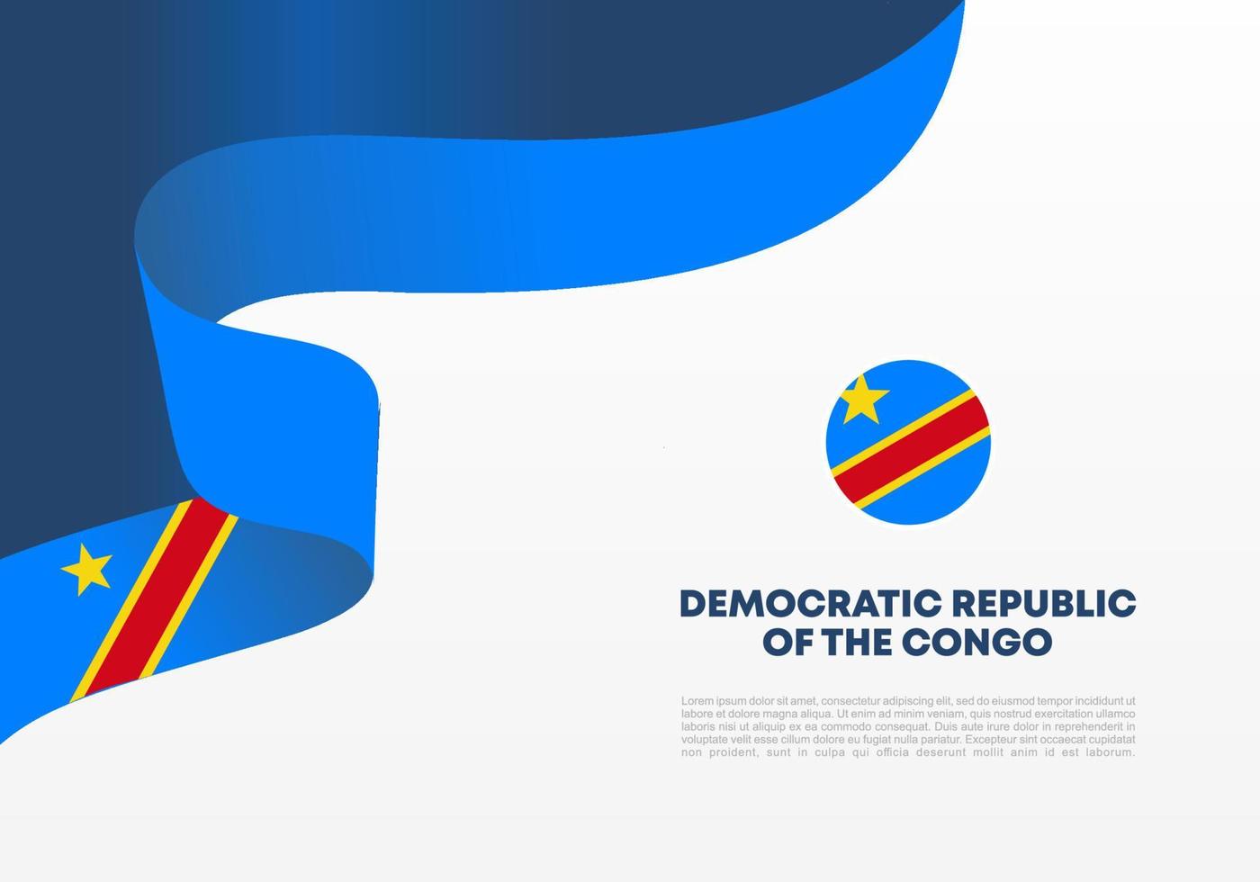 Fundo do Dia da Independência da República do Congo para celebração nacional vetor