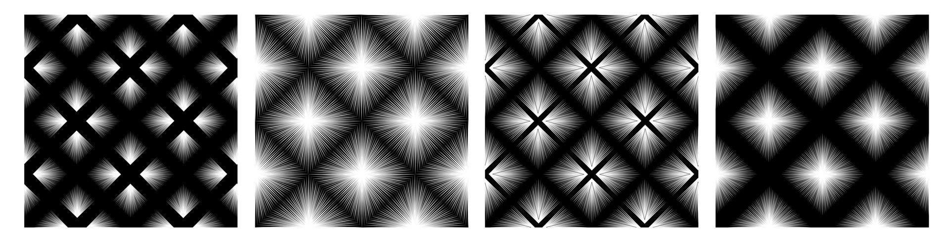 conjunto padrão sem emenda de linha ornamental abstrata. design gráfico imprimir padrão de cubos 3d. ornamento xadrez com formas geométricas quadradas listradas para tecido, design de papel de embrulho de fundo. vetor