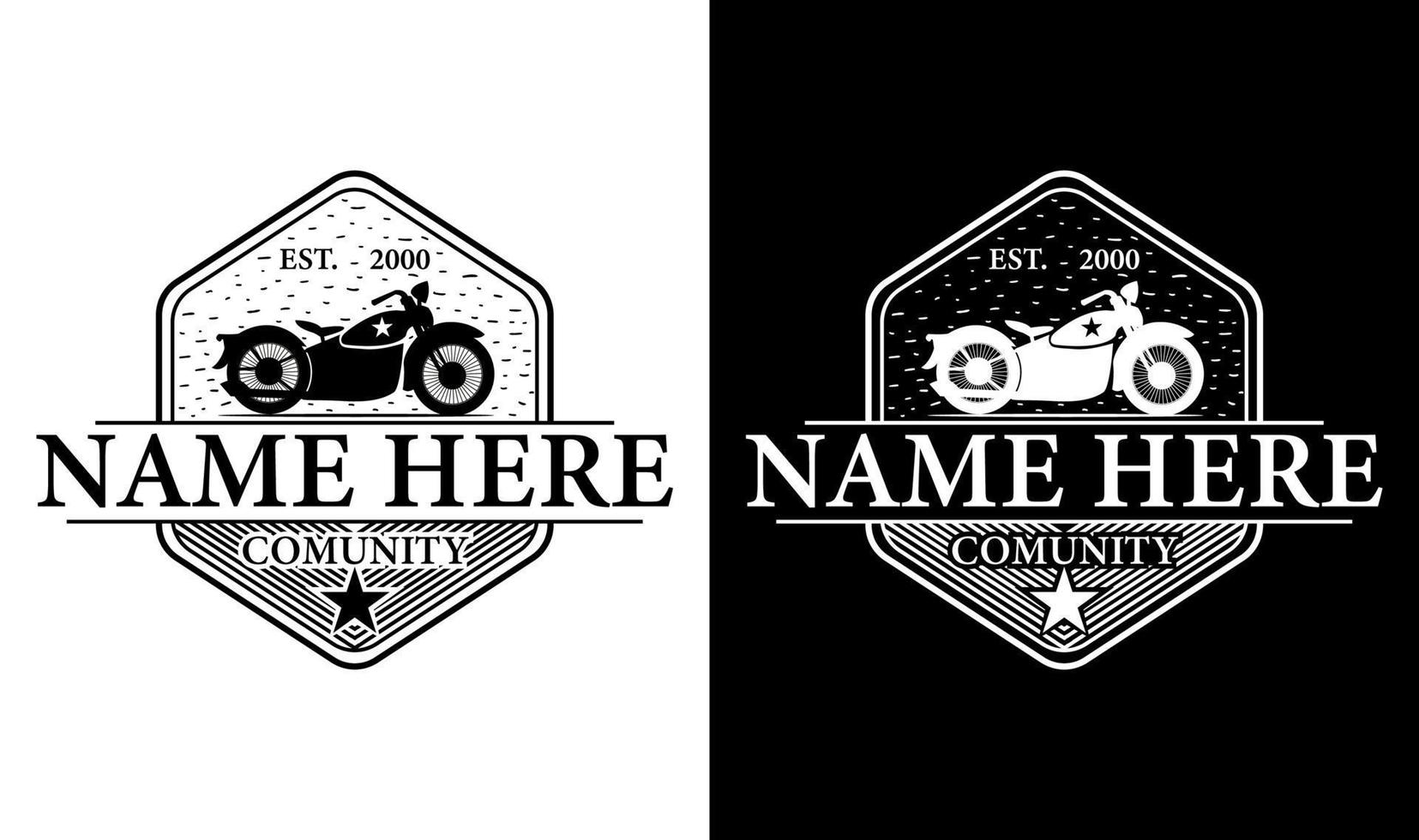 elegante motocicleta vintage retrô emblema etiqueta emblema logotipo design inspiração vetor