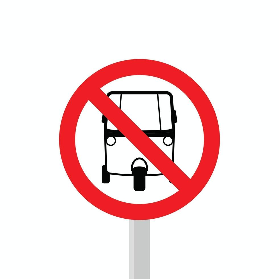 veículos de três rodas são proibidos vetor