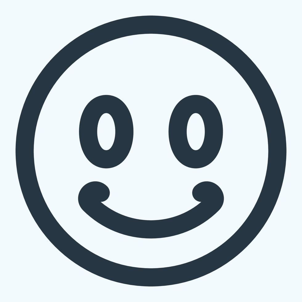 ícone emoticon smiley - estilo de corte de linha vetor