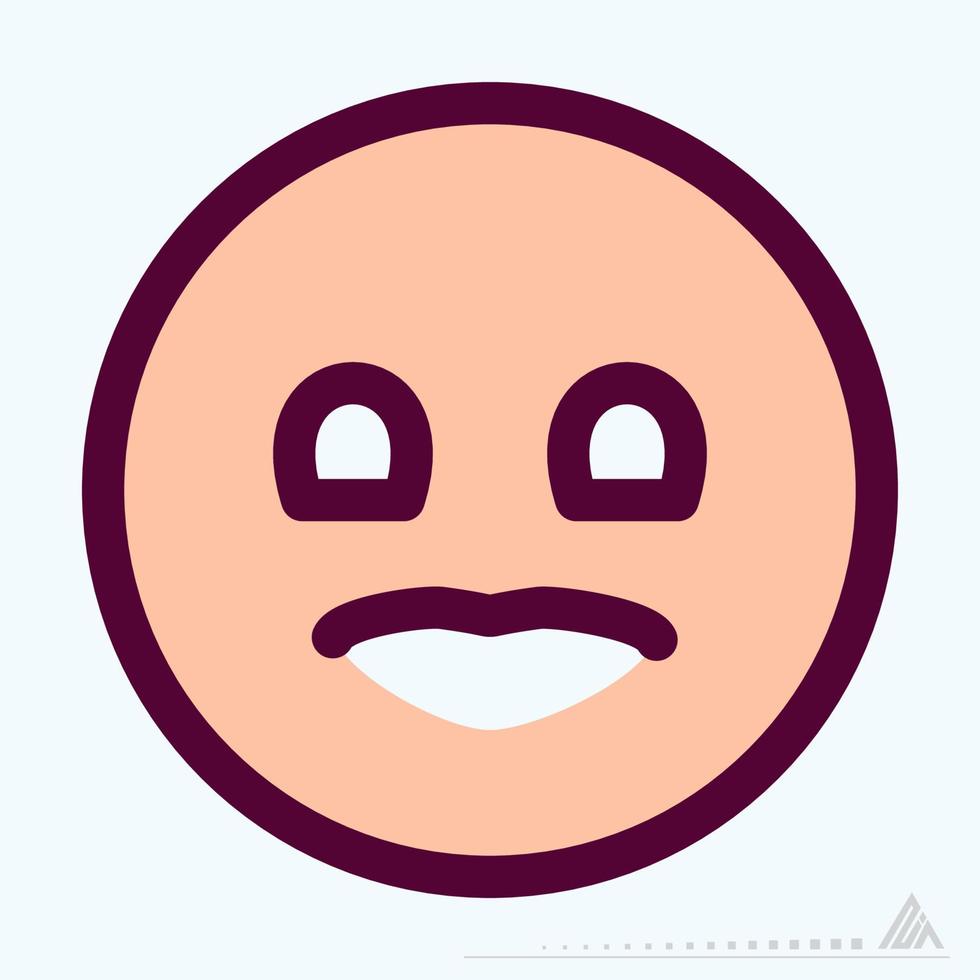 ícone emoticon beijo - estilo de corte de linha de cor vetor