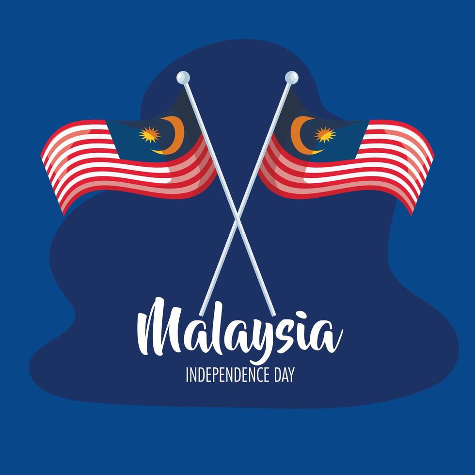 pôster da independência da Malásia vetor